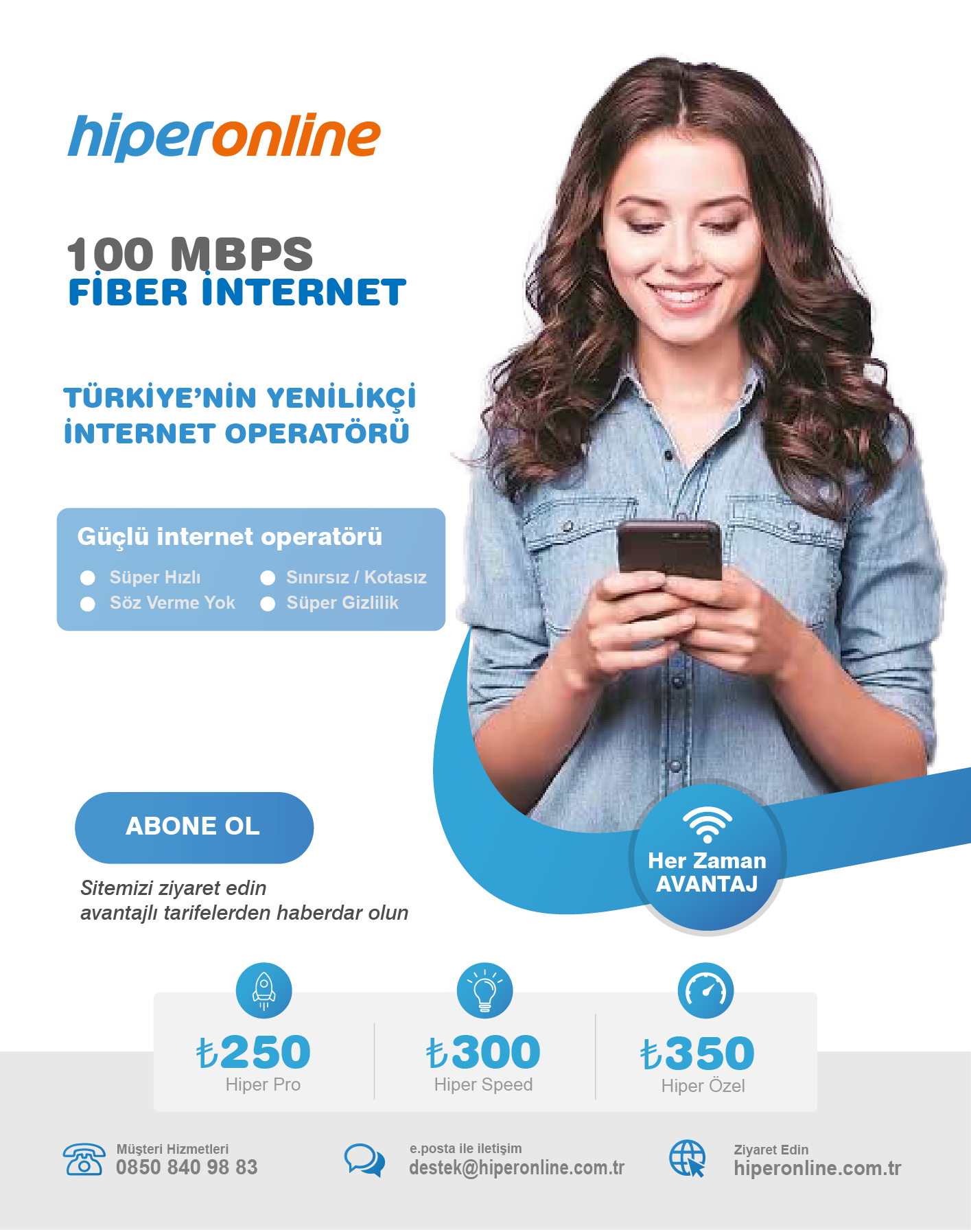 Yüksek Hız Sorunsuz İnternet